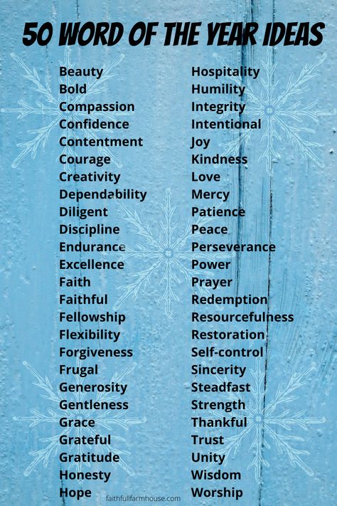 Words For 2023, Word Of The Year Ideas, New Year Words, Words To Describe Someone, Year Goals, Angel Blessings, Word Of The Year, 50 Words, New Year Goals