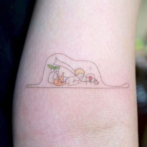 Little Prince Tattoo, Prince Tattoos, Mini Tattoo, Geniale Tattoos, Fox Tattoo, Little Tattoos, Simplistic Tattoos, The Little Prince, Small Tattoo