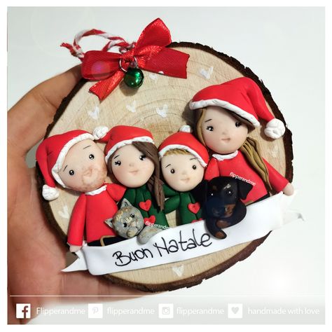 Family Diy Ornaments, Polymer Clay Gifts, Christmas Clay, Clay Baby, Navidad Christmas, Clay Dolls, Pasta Flexible, Polymer Clay Creations, Christmas Family