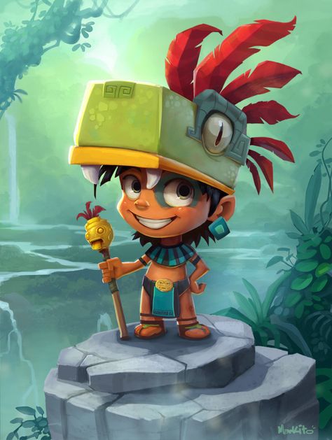 Aztec Boy, Mark Hansen on ArtStation at https://www.artstation.com/artwork/4lv58 Mobile Game Development, Aztec Art, Character Design Sketches, Game Character Design, Game Inspiration, Cartoon Character Design, Illustration Character Design, Game Development, Children Illustration