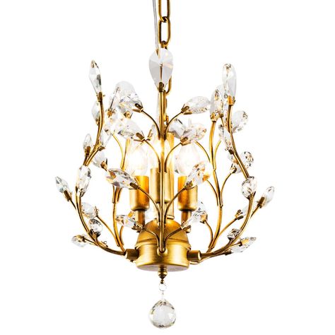 Ganeed Crystal Chandeliers, K9 Crystal Pendant Light with, 3-Light Chandelier Lighting Fixtures, Ceiling Light for Living Room Bedroom Restaurant Hallway (Bronze) - - AmazonSmile Bed Dining, Room Retro, Retro Chandelier, Vintage Crystal Chandelier, Gold Pendant Lighting, Crystal Chandelier Lighting, Modern Crystal Chandelier, Crystal Ceiling Light, Crystal Pendant Lighting