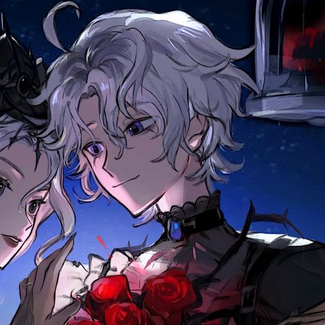 artist: zenitsu.. on douyin | #ada #emil #identityv Adamil Idv Matching Pfp, Adaemil Matching Icons, Ada Pfp Identity V, Adamil Idv Matching, Ada X Emil Identity V, Adamil Idv Matching Icons, Ada Emil Matching, Adamil Matching Icons, Edluca Idv Matching Icons