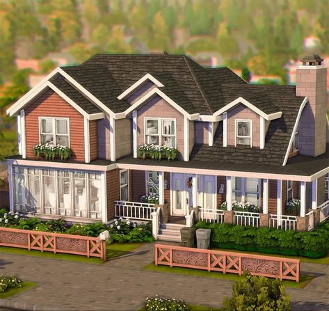 Snowy Escape, Sims Houses, Sims Builds, Happy Sunday Friends, Sims 4 House Plans, Sims 4 House Building, Sunday Friends, Eco Lifestyle, Sims Ideas