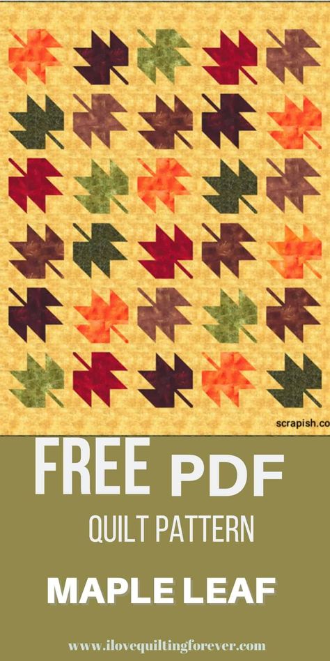 Leaf Quilts, Leaf Quilt Pattern, Leaves Quilt Pattern, Leaf Quilt Block, Leaf Patterns, Free Leaf Quilt Block Pattern, Maple Leaf Block Free Pattern, Maple Leaf Quilt Block Free Pattern, Fall Leaves Quilt Pattern