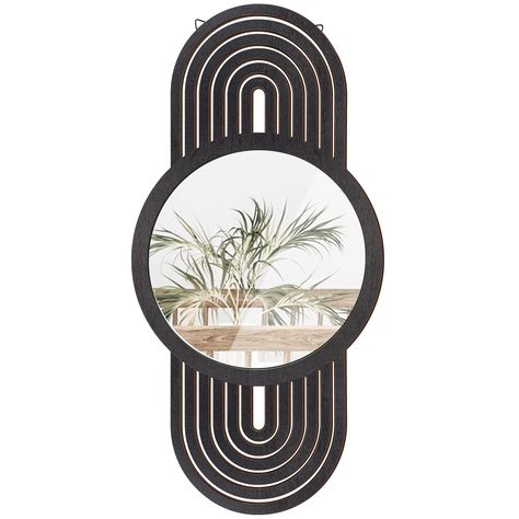 Art Adopts, Mid Century Modern Wall Decor, Mid Century Modern Mirror, Arched Design, Mid Century Mirror, Wall Decor Abstract, Mirror Hanging, Wall Decor For Bedroom, Circular Mirror