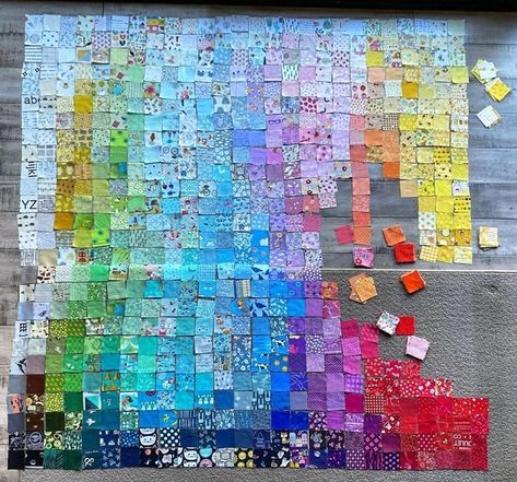 Make Modern Magazine on Instagram: “🌈 Paravel at @houseoftaiga is creating a gradient quilt and it is looking amazing 🌈 Visit their feed @houseoftaiga to see progress photos,…” Gradient Quilt, Modern Magazine, Progress Photos, Brain Chemistry, Charm Quilt, Quilt Magazine, Mini Charm, Modern Quilt, My Brain