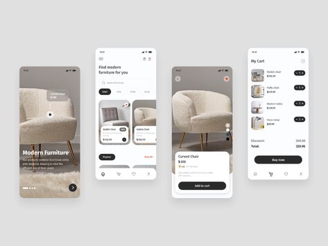 Furniture Mobile App Design, Mobile Version Website Design, Interior App Design, Ecommerce Mobile Design, Furniture App Design, Application Ui Design, Interior Design Apps, Interior Design Sites, Mobile Website Design