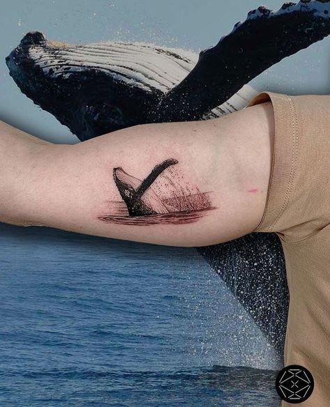 Breaching Whale Tattoo | Best Tattoo Ideas For Men & Women, 7000+ Designs Tattoo Symbolism, Dog Psychology, Whale Tattoo, Ancient Tattoo, Whale Tattoos, Forarm Tattoos, London Tattoo, White Whale, Cool Small Tattoos