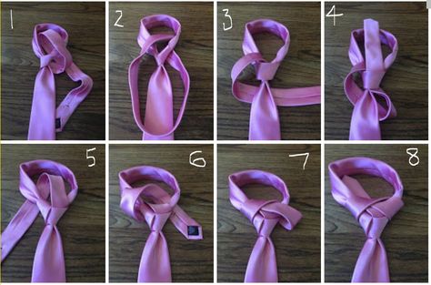 Fancy Necktie Knot Tutorial: How to tie the Trinity Eldredge knot in 8 steps Different Tie Knots, Ties Knots, Cool Tie Knots, Tie Knots Men, Eldredge Knot, Four In Hand Knot, Tie Knot Styles, Tie A Necktie, Knot Tutorial