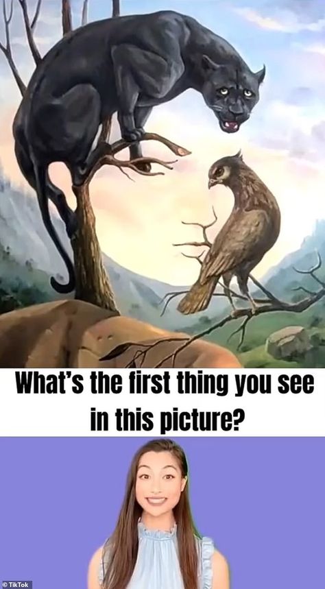 Optical illusion promises to reveal whether you're really a patient person - or someone who needs control... so which image do YOU see first? | Daily Mail Online What Do You See First Optical Illusions, Crazy Optical Illusions, Patient Person, What Do You See, A Beast, Optical Illusion, Optical Illusions, Daily Mail, Beauty And The Beast