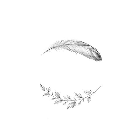 Fineline Feather Tattoo, Half Circle Tattoo, Small Tattoos For Ladies, Feather Circle, Clavicle Tattoo, Feather With Birds Tattoo, Dream Catcher Tattoo Design, Circle Tattoo, Boho Tattoos