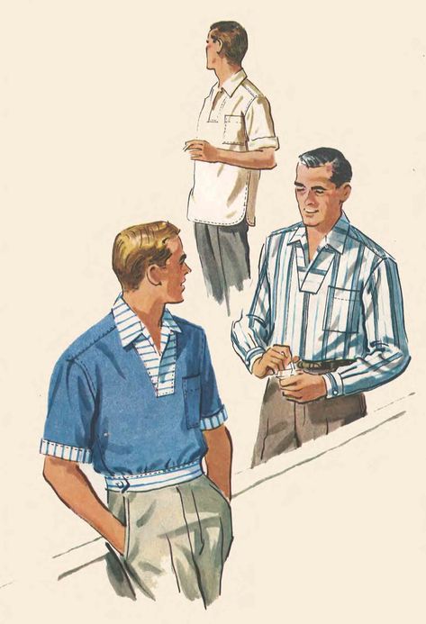 Power Pants, 1950s Men, 1950s Mens Fashion, 60s Men, Mens Sewing Patterns, Stylish Shirts Men, 1950s Sewing Patterns, 1950s Mens, Mode Punk