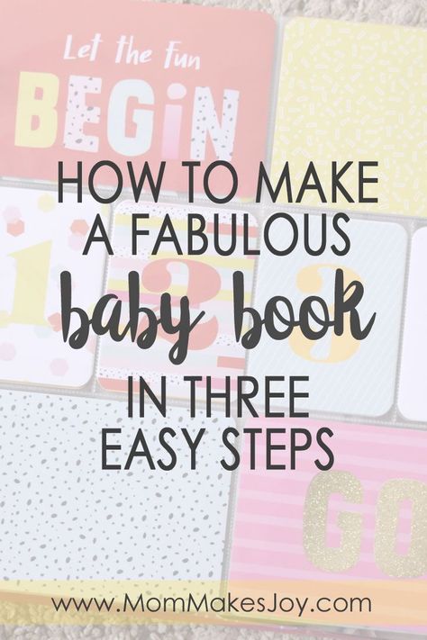 Not sure where to begin with your child's baby book? Here's an easy way to make a baby book in no time without the hassle of traditional scrapbooking | How to make a fabulous baby book in three easy steps | photo album Paper Crafts Heart, Diy Baby Book, Scrapbook Baby Book Ideas, Best Baby Book, Baby Book Pages, Baby Books Diy, Scrapbook Photos, Baby Record Book, Baby Scrapbook Album