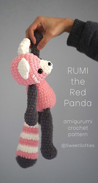 Crochet Easy Plushies, Crochet Patterns Stuffies, Red Panda Crochet Pattern Free, Crochet Animals For Babies, Crochet Animal Doll, Cute Animal Crochet Pattern Free, Sweet Softies Crochet, Raccoon Amigurumi Free Pattern, Free Crochet Pattern Plush