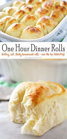 One Hour Dinner Rolls Easy Yeast Rolls Recipe, One Hour Dinner Rolls, Yeast Rolls Recipe, Resepi Roti, Fluffy Dinner Rolls, Homemade Rolls, Yeast Breads, Yeast Rolls, Dinner Rolls Recipe