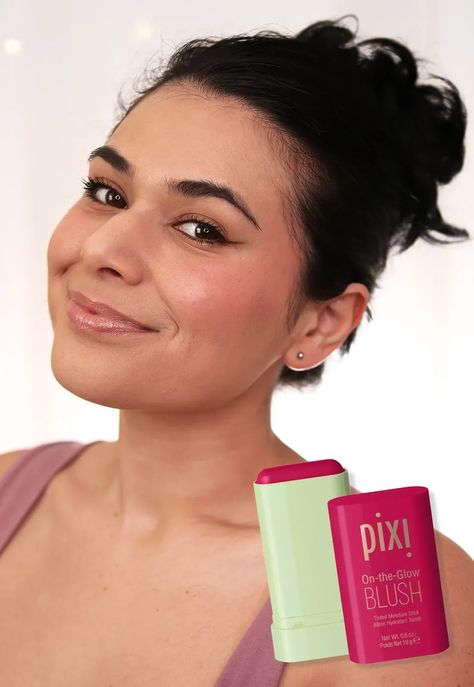 Pixi On-the-Glow Blush Stick in Ruby | Drugstore Cream Blush Review | Slashed Beauty Pixie On The Glow Blush, Pixi Blush Stick Ruby, Pixi Blush Stick Swatch, Pixie Blush Stick, Pixi Blush Stick, Pixi On The Glow Blush, Pixie Blush, Beauty Recommendations, Cream Blush Stick