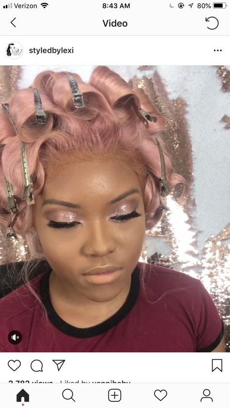 Black girl rose gold hair color Rose Gold Natural Hair Black Women, Rose Gold Wigs Black Women, Rose Gold Braids Black Women, Rose Gold Hair Black Women, Rose Gold Bob Hair, Rose Gold Braids, Rose Gold Wig, Rose Gold Hair Color, Gold Hair Color