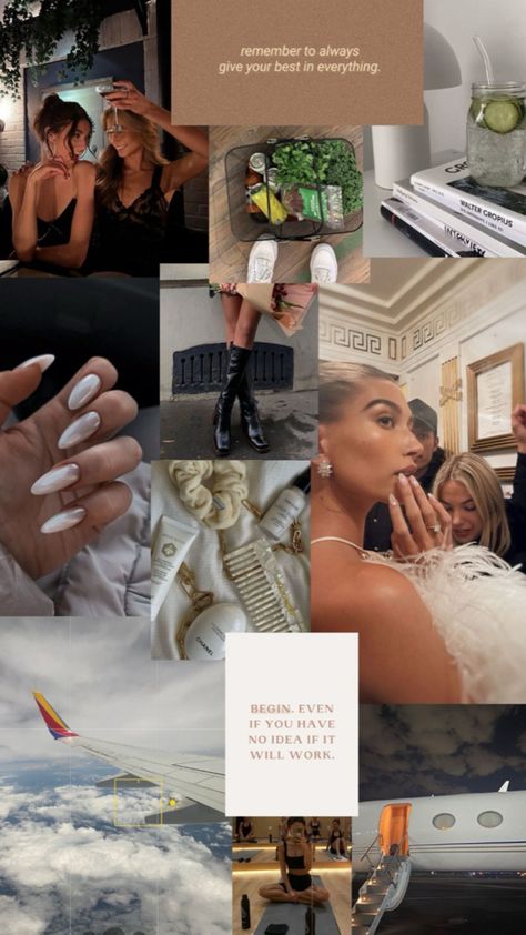 Hailey Bieber Wallpaper Aesthetic, Fall 2023 Mood Board, Hailey Bieber Lifestyle, Nail Mood Board, Hailey Bieber Nails Brown, Hailey Bieber Wallpaper, Hailey Aesthetic, Birthday Mood Board, September Mood Board