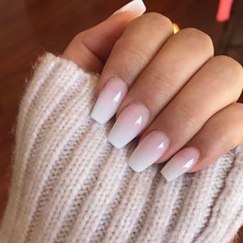 35 Trending Winter Nail Colors & Design Ideas for 2021 - TheTrendSpotter Nails Short Medium, Pink French Manicure, Sns Nails Colors, Pink Press On Nails, Summer Gel Nails, Pink Ombre Nails, Sns Nails, Short Coffin, Nails Press