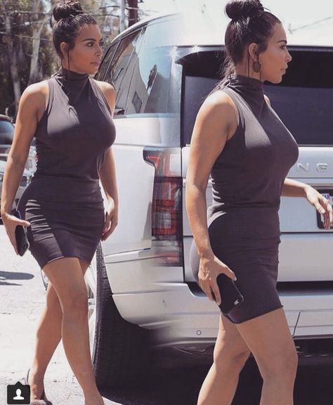 Kim Kardashian Kiss, Celebrity Summer Style, Strapless Silk Dress, Short Pencil Skirt, Kim Kardashian Outfits, Kardashian Outfit, Kim Kardashian Style, Kardashian Style, Kim K