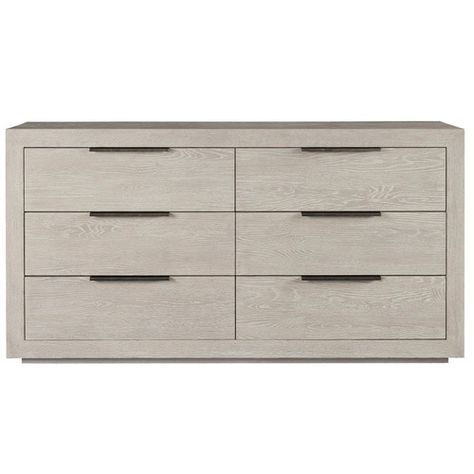 Modern Grey Oak Huston 6 Drawer Dresser 70" Restauration Hardware, Light Wood Dresser, Bronze Pulls, Grey Drawers, Luxury Room, Primary Bedroom, Wood Dresser, Double Dresser, 6 Drawer Dresser