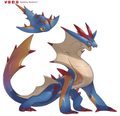 Pokemon Artstyle, Hunter Pokemon, Zoroark Pokemon, Dragon Type Pokemon, Pokemon Rpg, Pokemon Dragon, Pokemon Fusion Art, Monster Hunter Art, Oc Pokemon