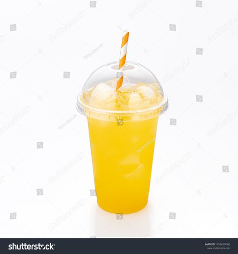 Fresh Lemonade, Summer Drink, Cup With Straw, Plastic Cup, Summer Drinks, Pink Background, Lemonade, Straw, Stock Photos