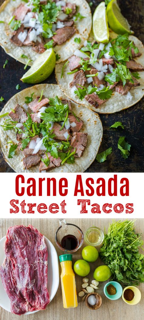 Homemade Carne Asada Tacos, Street Taco Meat Marinade, Carne Asada For A Crowd, Carniasata Tacos, Carne Asada Recipes Marinade Street Tacos Flank Steak, Street Taco Marinade Carne Asada, Street Tacos For A Crowd Parties, Authentic Steak Tacos Recipes, Marinade For Carne Asada Meat