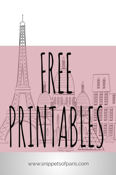 French Themed Birthday, English Flashcards, Paris Cards, Paris Printables, French Crafts, Parisian Theme, Digital Paper Free, Kids Printables, French Theme