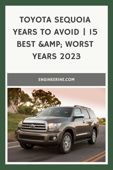 Toyota Sequoia Years To Avoid | 15 Best &amp; Worst Years 2023 Sequoia Car, Full Size Suv, Large Suv, Toyota Sequoia, Infotainment System, Toyota, Suv, Engineering, Cars