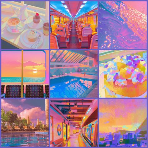 Dreamcore Aesthetic, Adopt Idea, Mood Board Inspiration, Mood Board Design, Aesthetic Colors, Tropical Vibes, Aesthetic Collage, Colour Schemes, Color Pallets