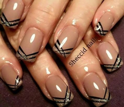 Fancy French Manicure, Nail Tip Designs, Manicure Nail Designs, Fancy Nails Designs, French Nail Designs, Pretty Nail Art Designs, French Nail, Pretty Nail Art, Classy Nails