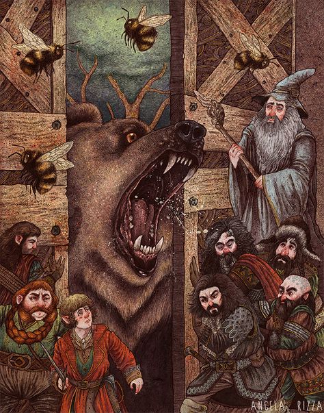 Tolkien | Illustrations by Angela Rizza Beorn Hobbit Fanart, Beorn Hobbit, Hobbit Fanart, Earth Artwork, Lord Of Rings, Hobbit Movie, John Howe, Hobbit Art, Middle Earth Art