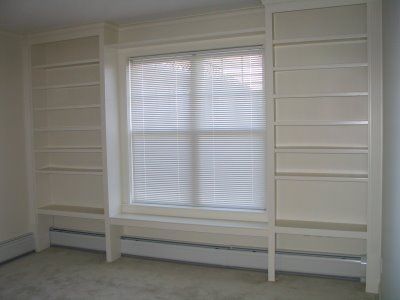 how to build a window seat over baseboard heat | Built in bookcases and window seat that go over the ... | DIY-Someday Built In Shelves With Baseboard Heat, Furniture Over Baseboard Heater, Built In Bookshelves Over Baseboard Heat, Cabinets Above Baseboard Heaters, Bookcase Over Baseboard Heater, How To Decorate With Baseboard Heaters, Built Ins Over Baseboard Heat, Cabinets Over Baseboard Heating, Baseboard Covers