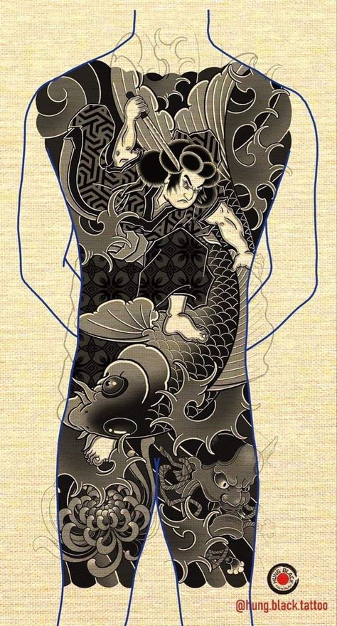 Koi Sleeve Tattoo, Traditional Back Tattoo, Tattoo Espalda, Backpiece Tattoo, Cherry Tattoos, Forearm Band Tattoos, Buddha Tattoos, Back Piece Tattoo, Full Back Tattoos