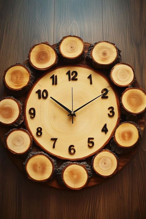 "Create a unique and functional decor piece with a DIY Wood Slice Wall Clock! 🕰️🪵 Ideal for bringing a rustic, earthy vibe to your living space. 🌟✨ #RusticStyle #DIYHomeDecor #ClockDesign" Wood Slice Wall, Functional Decor, Furniture Makeovers, Furniture Makeover Diy, Wood Slices, Clock Design, Diy Wood, Rustic Style, Furniture Makeover