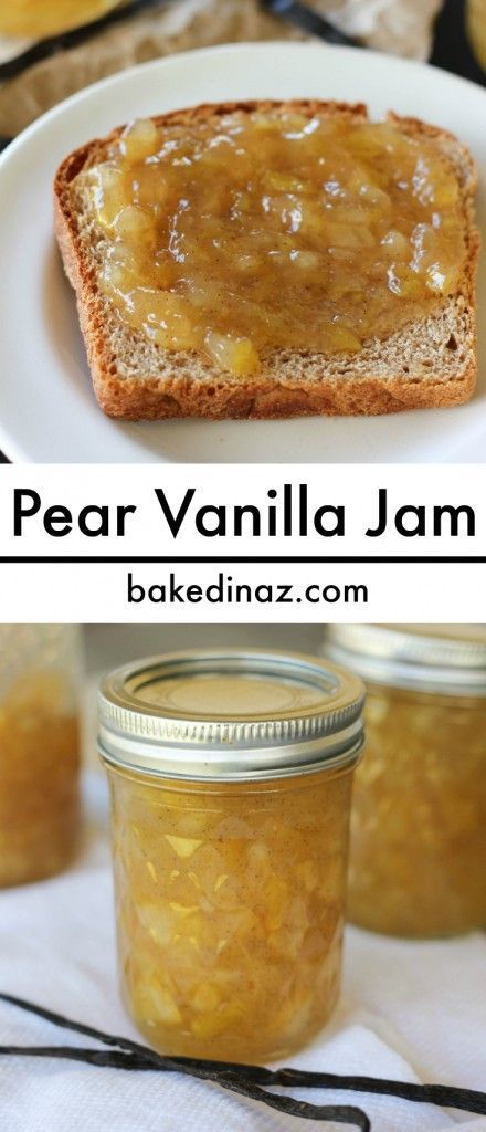 Pear Vanilla Jam, Pear Jalapeno Jam, Pear Jam With Pectin, Pear Jam Recipe Canning, Pear Jam Recipe, Pear Jelly, Vanilla Jam, Fruit Butters, Real Vanilla