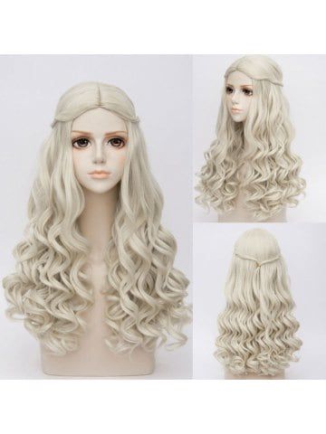 White Queen Cosplay, Alice In Wonderland White Queen, White Queen Costume, Long Middle Part, Queen Halloween Costumes, Queen Cosplay, Best Lace Front Wigs, Kawaii Wigs, White Costumes