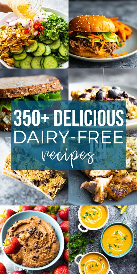 This collection of recipes is free from dairy, or provides dairy-free substitutions. Search through the 350 + breakfast, lunch, dinner and snack recipes to find what you need for your dairy-free lifestyle! #sweetpeasandsaffron #dairyfree #mealprep #makeahead #freezer #dairyfreedinner Dairy Free Lunch, Dairy Snacks, Dairy Free Cooking, Saffron Recipes, Best Lunch Recipes, Big Family Meals, Dairy Free Recipes Dinner, Lactose Free Recipes, Dairy Free Dinner