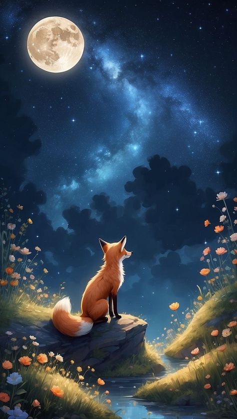 Cute Fox Wallpaper, Fox Background, Fox Wallpaper, Fox Artwork, Fox Drawing, Bunny Painting, Geisha Art, Fox Illustration, Fox Art