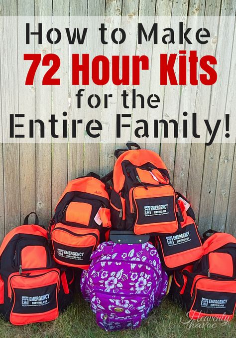 How to Make 72 Hour Kits for Families - Uplifting Mayhem Sahm Hacks, 72 Hour Emergency Kit, Survival Prep, Emergency Prepardness, 72 Hour Kits, Emergency Preparedness Kit, Family Emergency, Emergency Preparation, Emergency Plan