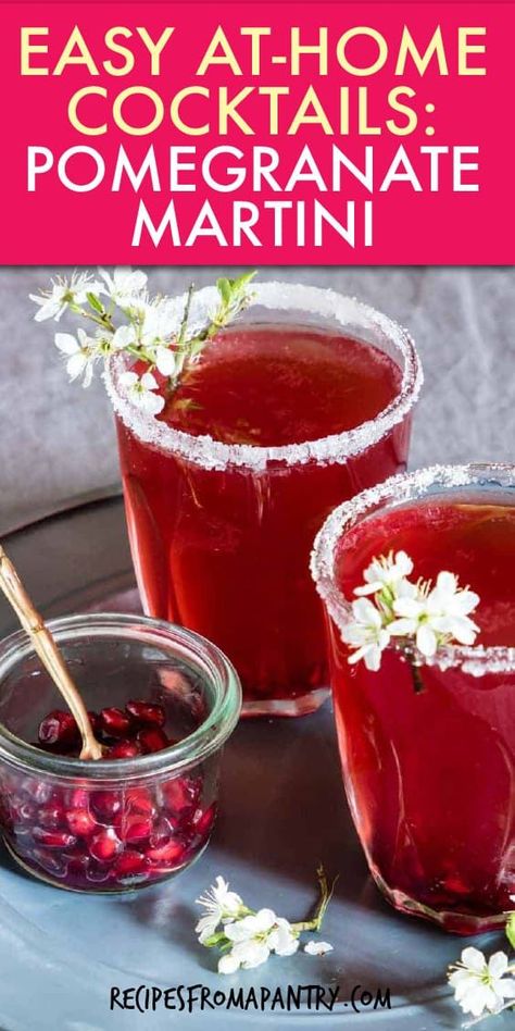 Pomegranate Cocktails, Vodka Cocktails Easy, Pomegranate Martini, Christmas Eats, Macro Nutrition, Hey Bartender, Martini Bar, Beverage Recipes, Low Carb Appetizers