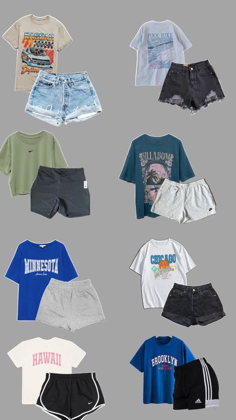 How To Style Grey Shorts, Summer Bbq Outfit, Bbq Outfits, Preppy Outfits For School, Preppy Summer Outfits, Casual Summer Shorts, Preppy Summer, Over Size, Shorts Summer