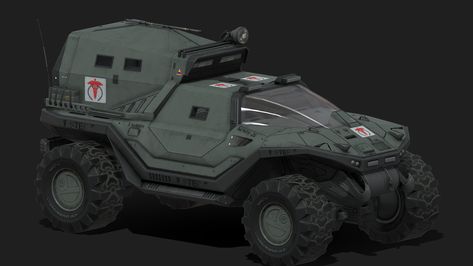 Halo Warthog, Unsc Halo, Troop Transport, Halo Armor, Armored Vehicle, Armored Truck, Military Drawings, Battle Armor, Expedition Vehicle