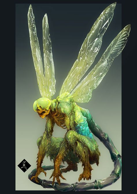 https://twitter.com/mabo9317/status/1647775788274716672 Folk Monsters, Insect People, Beast Creature, Characters Inspiration Drawing, Creature Artwork, Cool Monsters, Alien Concept Art, Monster Concept Art, Fantasy Creatures Art