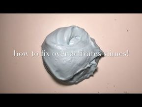 how to fix over activated slime - YouTube How To Fix Slime, Water Slime, Slime Youtube, Sticky Slime, Clear Slime, Diy Water, Fun Diy Crafts, Fun Diy, Crafty Stuff