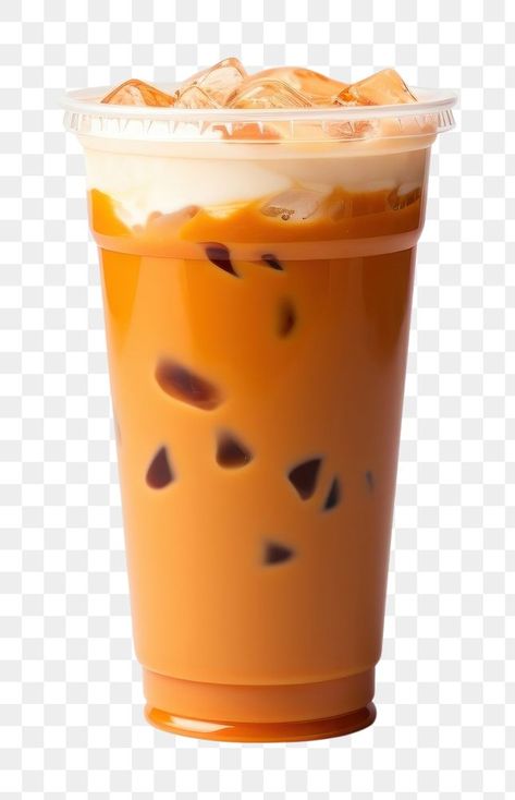 Minuman Thai Tea, Thai Tea Photography, Es Teh Png, Thai Tea Cup, Minuman Cup, Milk Tea Png, Iced Black Coffee, Thai Tea Recipes, Juice Png