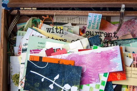 All of That Paper Organizing Collage Materials, Collage Organization, Paper Clutter Organization, Collage Papers, Mixed Media Art Tutorials, Collage Painting, Paper Clutter, Collage Art Projects, Altered Book Art