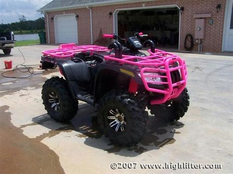 Pink an add some glitter Pink Four Wheeler, Girl Camo, Big Girl Toys, Four Wheeling, Four Wheeler, Muddy Girl, Bike Girl, Hors Route, 4 Wheelers