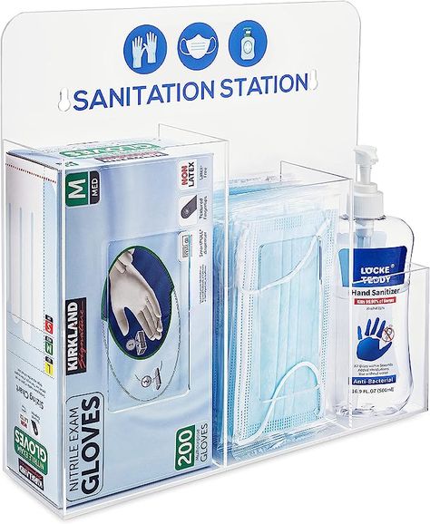 Amazon.com: SimplyImagine Sanitation Station, Hygiene Station for Glove Box, Face Masks & Hand Sanitizer - Disinfect & Dispense in Commercial Areas, Businesses, Churches - Portable or Wall Mounted Acrylic Holder : Industrial & Scientific Sanitation Stations, Easy Abs, Easy Ab Workout, Acrylic Holders, Local Gym, At Home Workout Plan, Small Business Branding, Baby Store, Read News